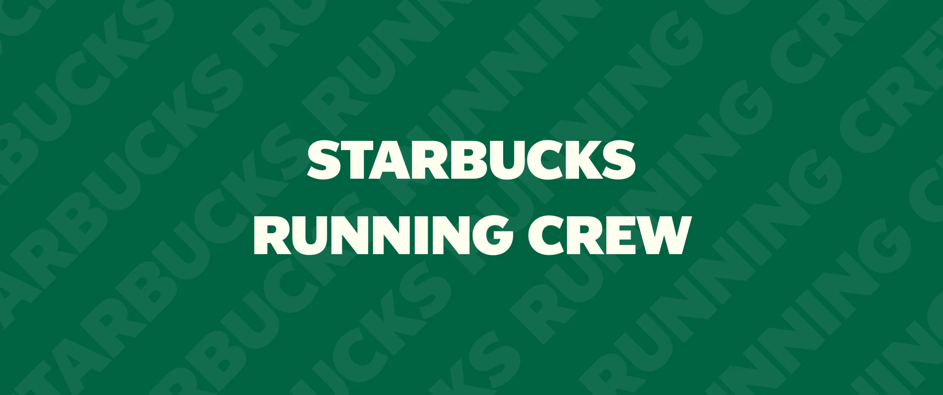 zelené pozadí se sirénou starbucks a textem starbucks running crew